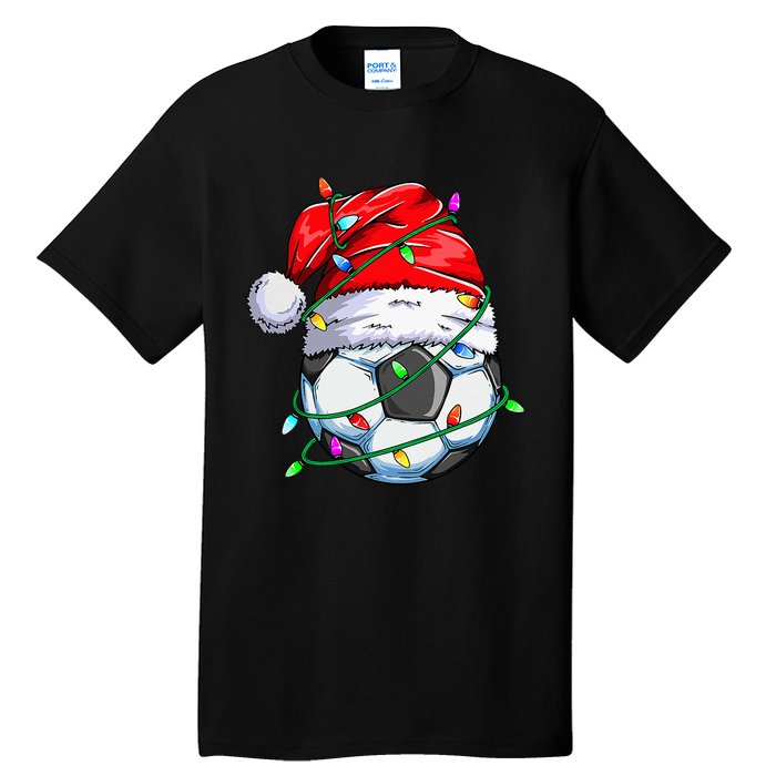 Christmas Soccer Ball Team Santa Sports Xmas  Tall T-Shirt