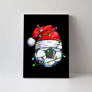 Christmas Soccer Ball Team Santa Sports Xmas  Canvas