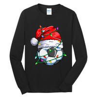 Christmas Soccer Ball Team Santa Sports Xmas  Tall Long Sleeve T-Shirt