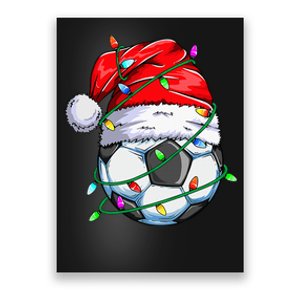 Christmas Soccer Ball Team Santa Sports Xmas  Poster