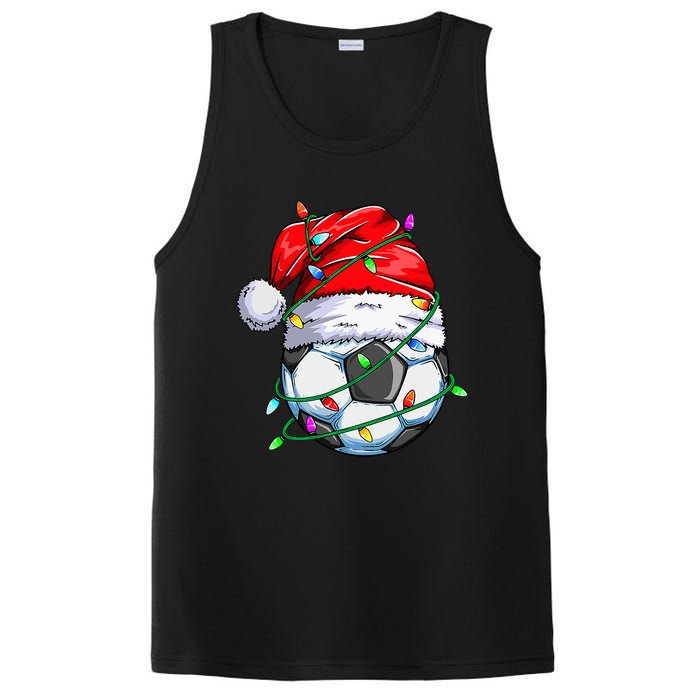 Christmas Soccer Ball Team Santa Sports Xmas  PosiCharge Competitor Tank