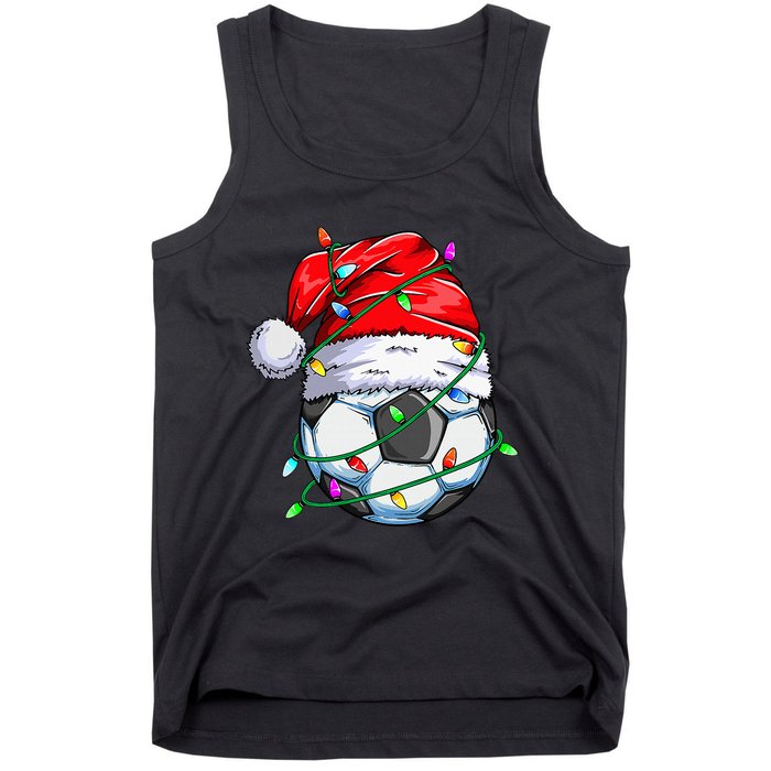 Christmas Soccer Ball Team Santa Sports Xmas  Tank Top