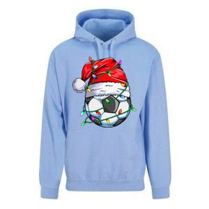 Christmas Soccer Ball Team Santa Sports Xmas  Unisex Surf Hoodie