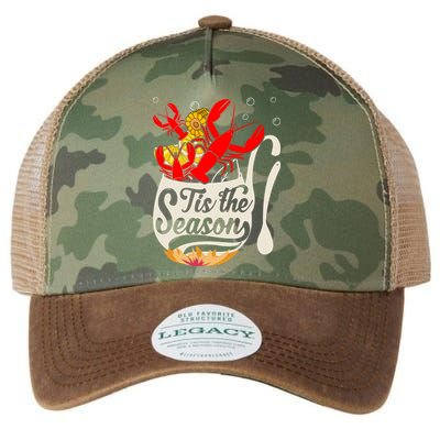 Crawfish Season Boil Funny Crayfish Eating Lobster Gift Legacy Tie Dye Trucker Hat