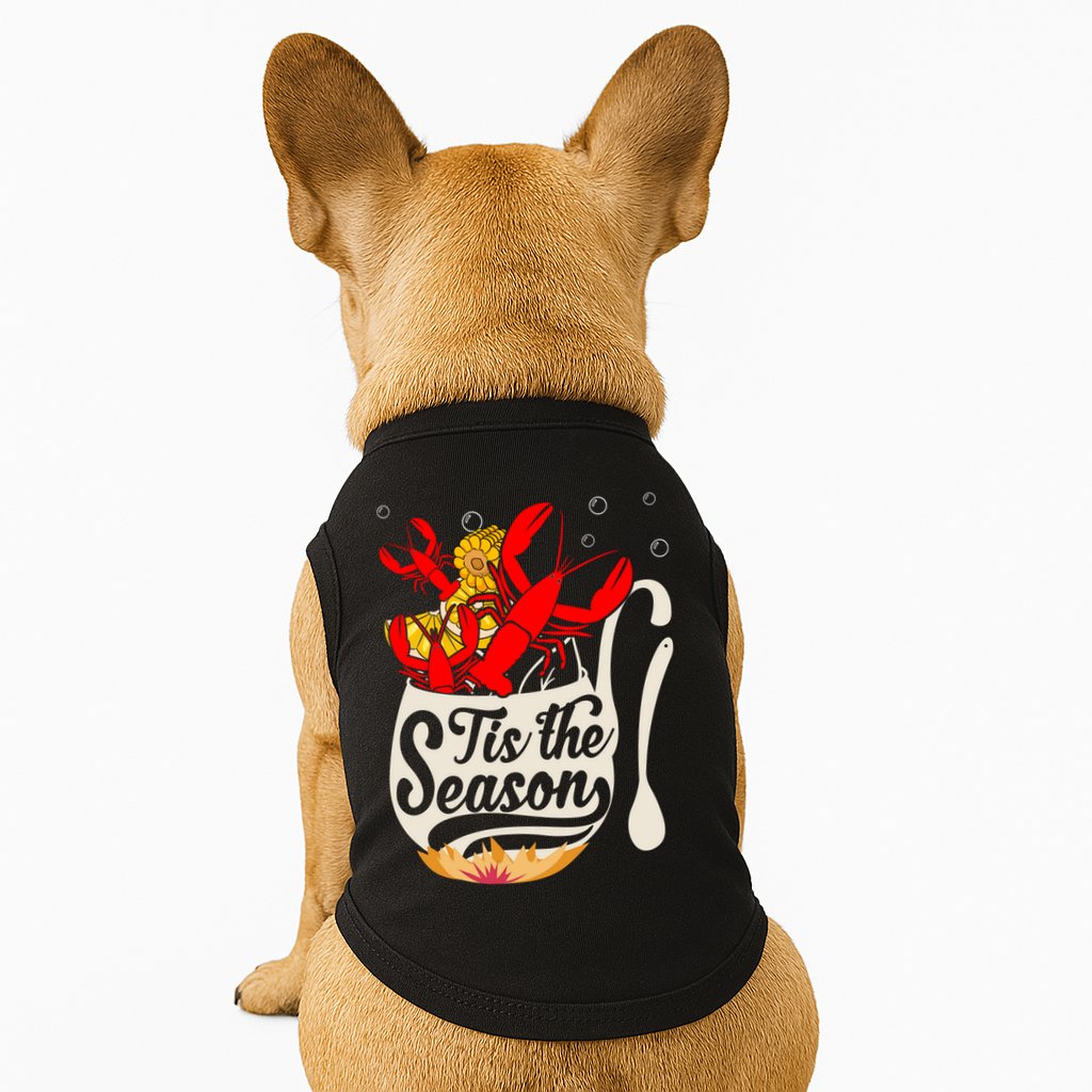 Crawfish Season Boil Funny Crayfish Eating Lobster Gift Doggie Tank