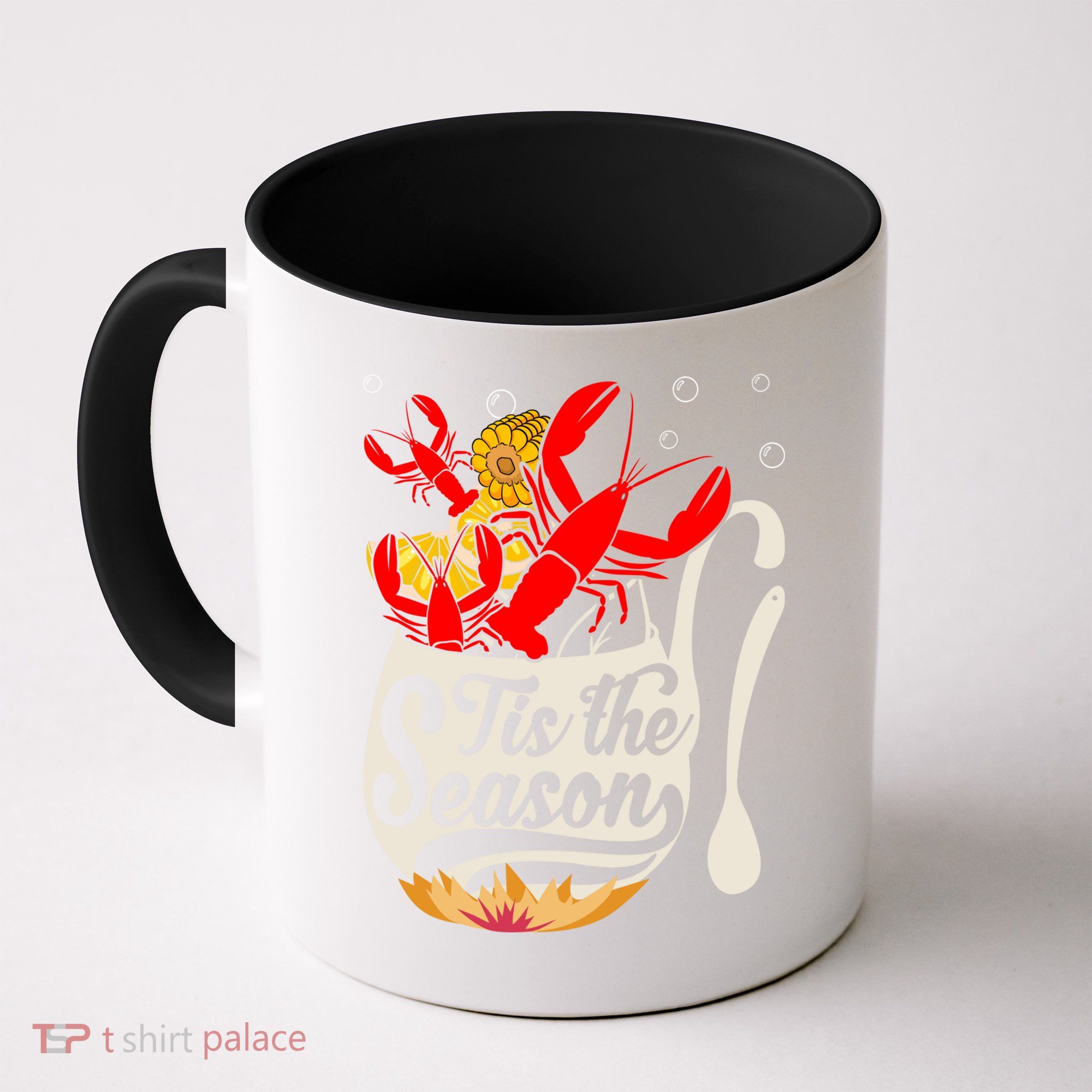 Crawfish Season Boil Funny Crayfish Eating Lobster Gift Mug