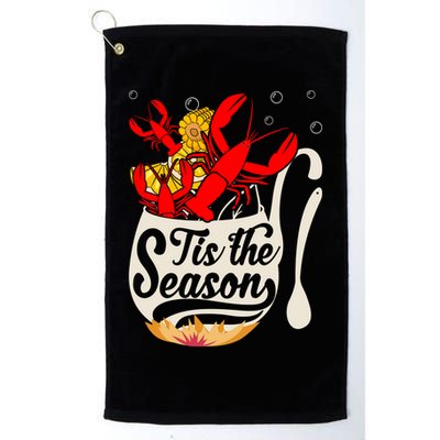 Crawfish Season Boil Funny Crayfish Eating Lobster Gift Golf Towel