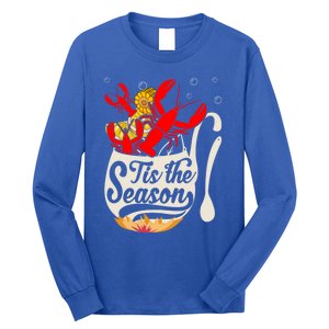 Crawfish Season Boil Funny Crayfish Eating Lobster Gift Long Sleeve Shirt