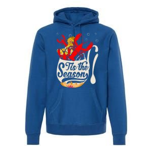 Crawfish Season Boil Funny Crayfish Eating Lobster Gift Premium Hoodie