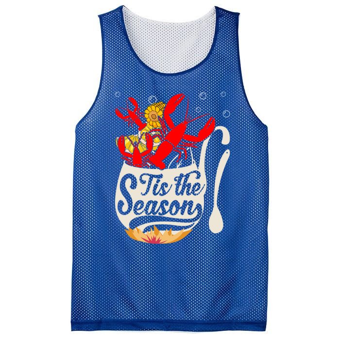 Crawfish Season Boil Funny Crayfish Eating Lobster Gift Mesh Reversible Basketball Jersey Tank