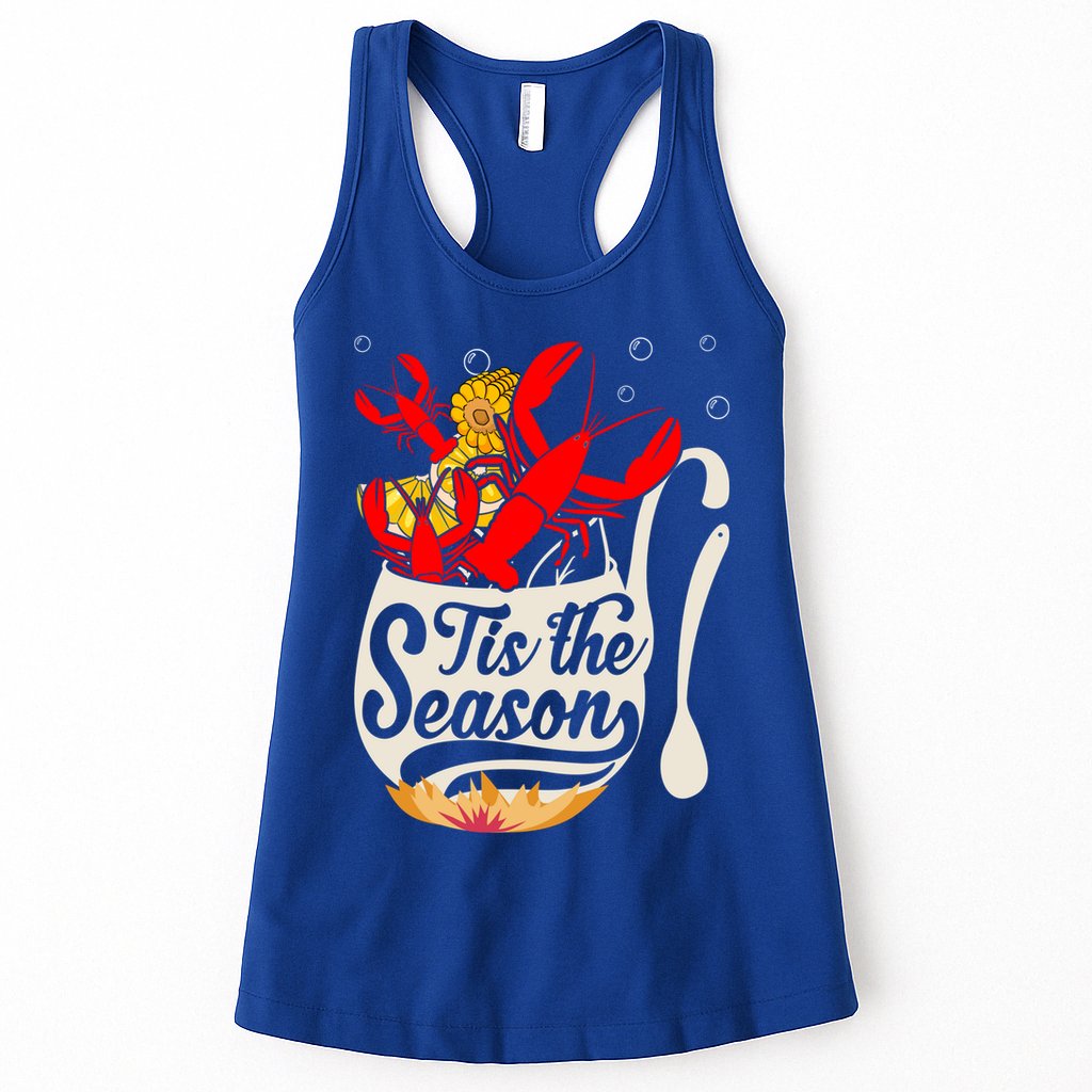 Crawfish Season Boil Funny Crayfish Eating Lobster Gift Womens Tank Top