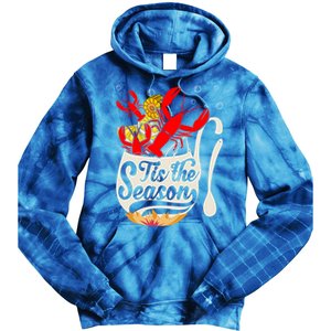 Crawfish Season Boil Funny Crayfish Eating Lobster Gift Tie Dye Hoodie