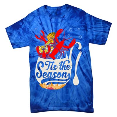 Crawfish Season Boil Funny Crayfish Eating Lobster Gift Tie-Dye T-Shirt