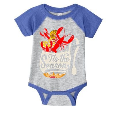 Crawfish Season Boil Funny Crayfish Eating Lobster Gift Infant Baby Jersey Bodysuit