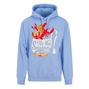 Crawfish Season Boil Funny Crayfish Eating Lobster Gift Unisex Surf Hoodie