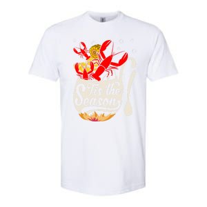 Crawfish Season Boil Funny Crayfish Eating Lobster Gift Softstyle CVC T-Shirt