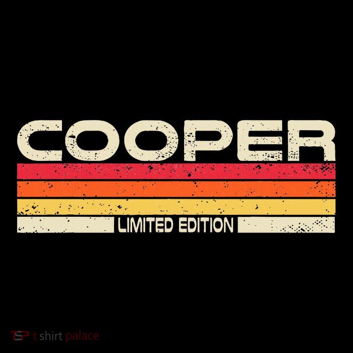 Cooper Surname Birthday Family Reunion 80s 90s Sunset T-Shirt
