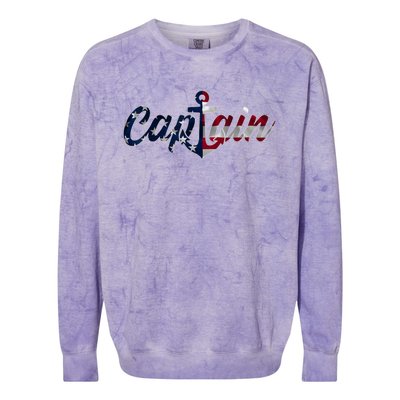 Captain Sailing Boat Sailing Captain Colorblast Crewneck Sweatshirt