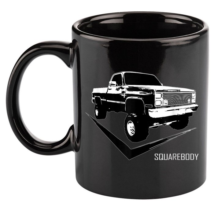Classic Square Body Truck Squarebody 11oz C Handle Ceramic Mug