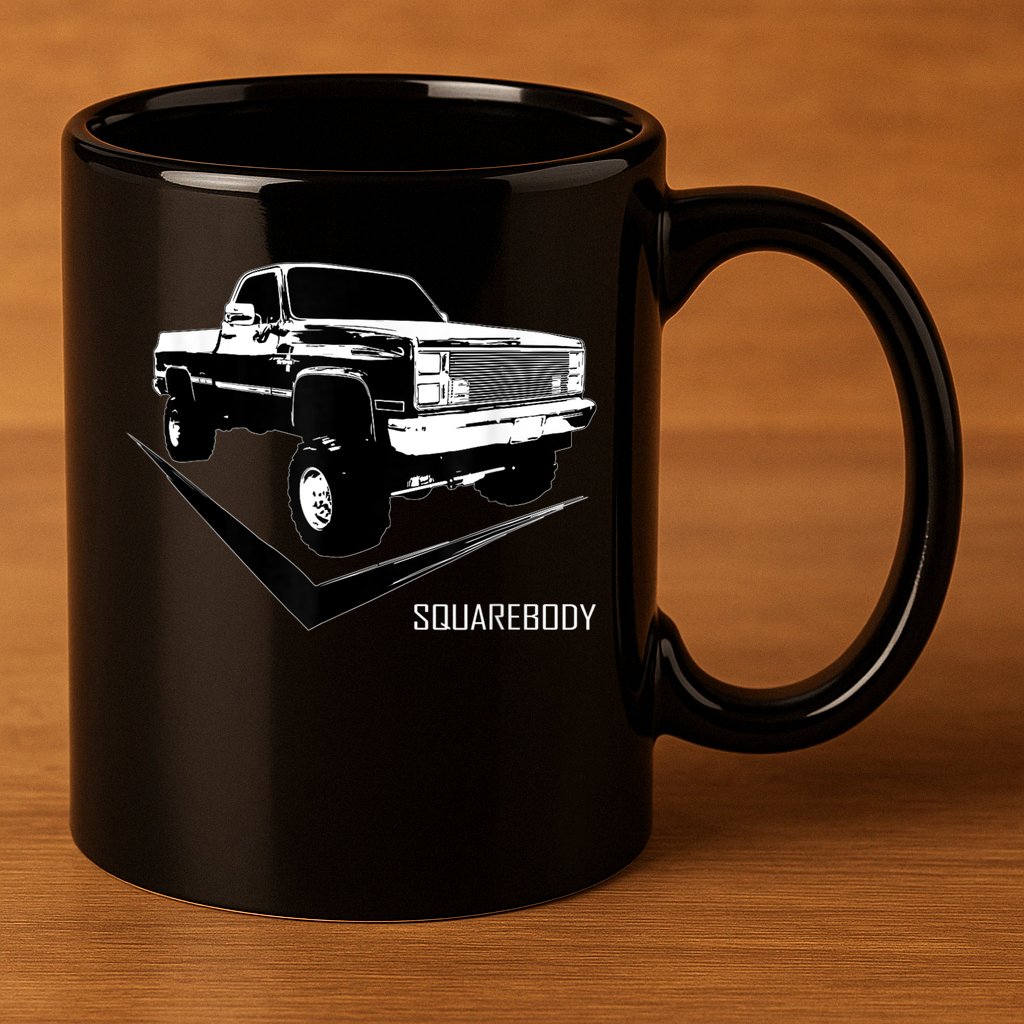Classic Square Body Truck Squarebody 11oz C Handle Ceramic Mug