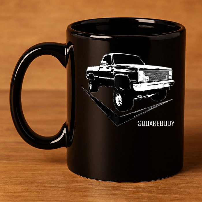 Classic Square Body Truck Squarebody 11oz C Handle Ceramic Mug