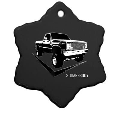 Classic Square Body Truck Squarebody Ceramic Star Ornament