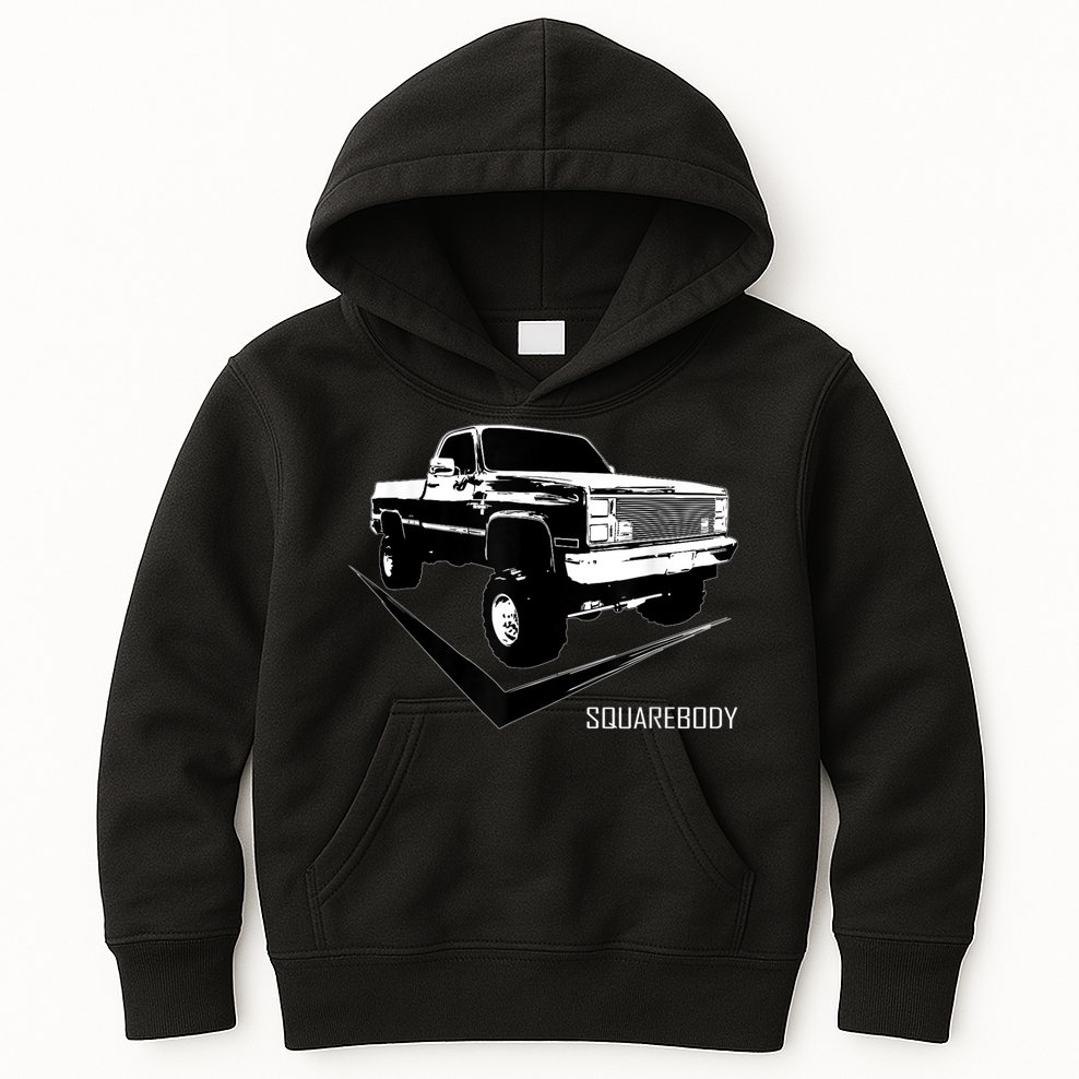 Classic Square Body Truck Squarebody Kids Hoodie