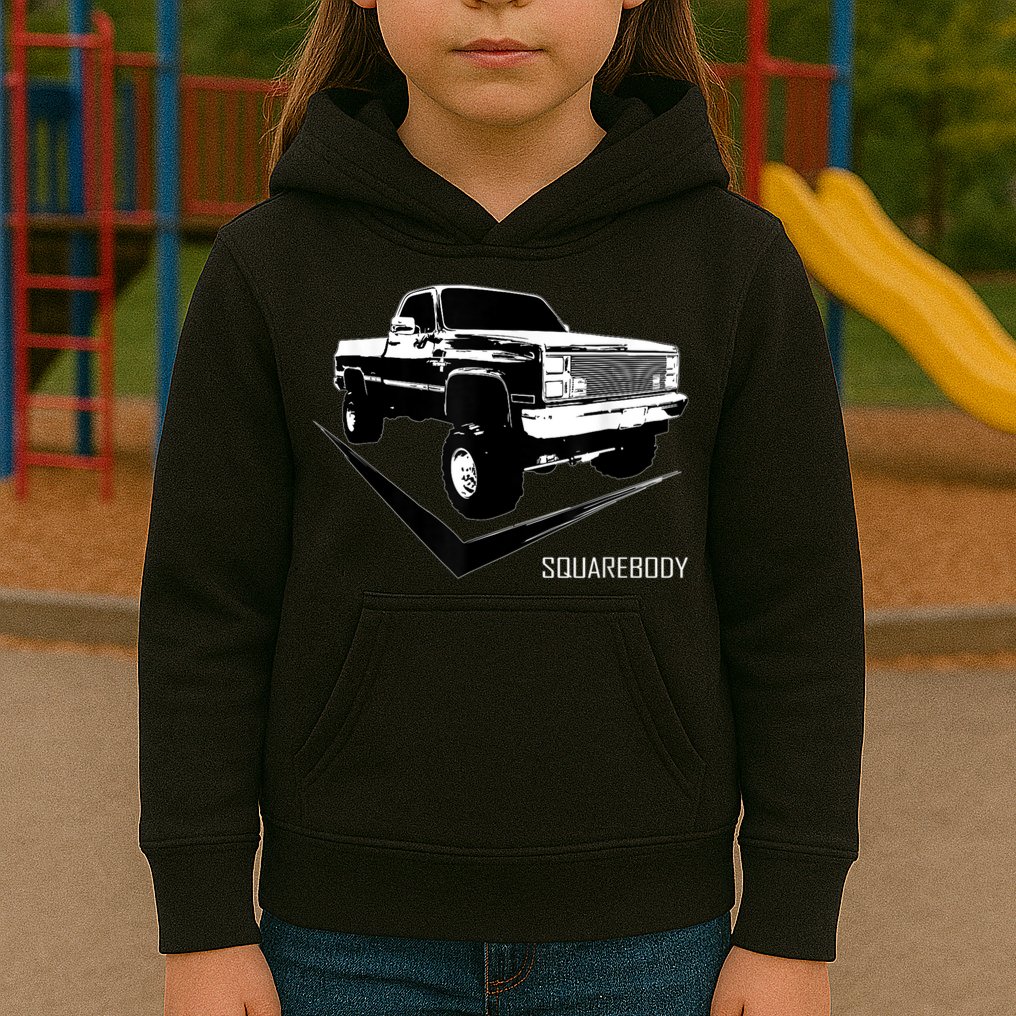 Classic Square Body Truck Squarebody Kids Hoodie
