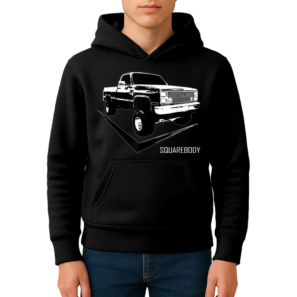Classic Square Body Truck Squarebody Kids Hoodie