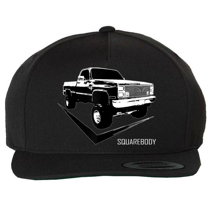 Classic Square Body Truck Squarebody Wool Snapback Cap