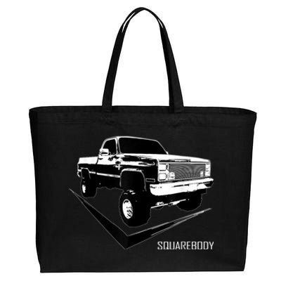 Classic Square Body Truck Squarebody Cotton Canvas Jumbo Tote