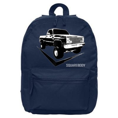 Classic Square Body Truck Squarebody 16 in Basic Backpack