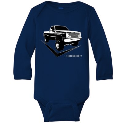 Classic Square Body Truck Squarebody Baby Long Sleeve Bodysuit