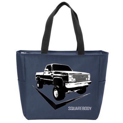 Classic Square Body Truck Squarebody Zip Tote Bag