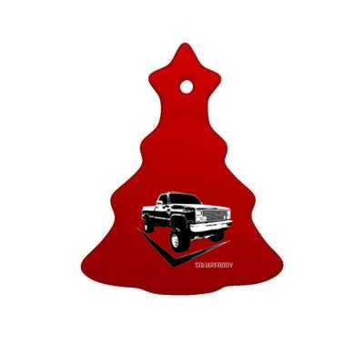 Classic Square Body Truck Squarebody Ceramic Tree Ornament