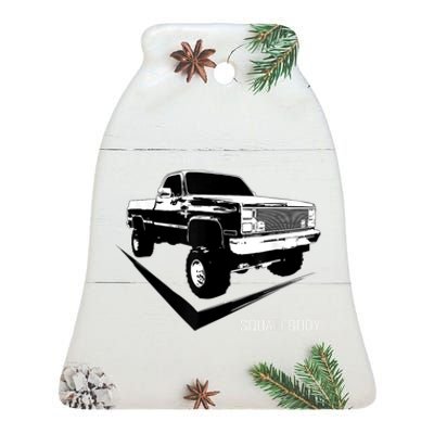 Classic Square Body Truck Squarebody Ceramic Bell Ornament