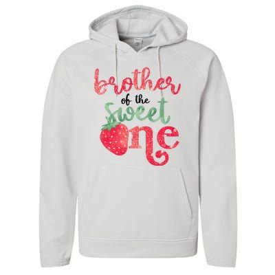 Cute Strawberry Brother Of The Sweet One Performance Fleece Hoodie