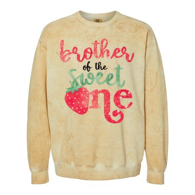 Cute Strawberry Brother Of The Sweet One Colorblast Crewneck Sweatshirt