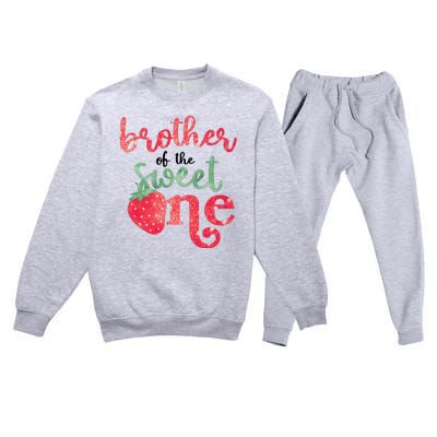 Cute Strawberry Brother Of The Sweet One Premium Crewneck Sweatsuit Set