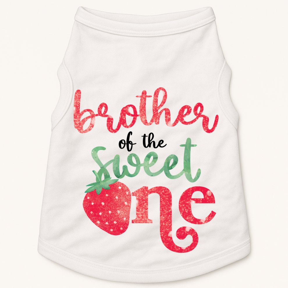 Cute Strawberry Brother Of The Sweet One Doggie Tank