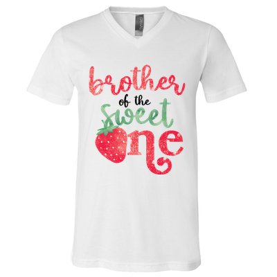 Cute Strawberry Brother Of The Sweet One V-Neck T-Shirt