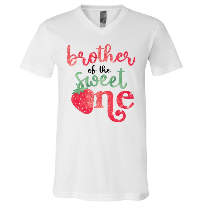 Cute Strawberry Brother Of The Sweet One V-Neck T-Shirt