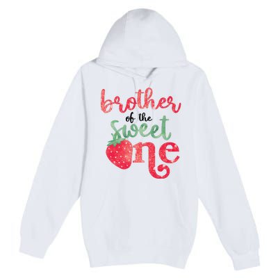 Cute Strawberry Brother Of The Sweet One Premium Pullover Hoodie