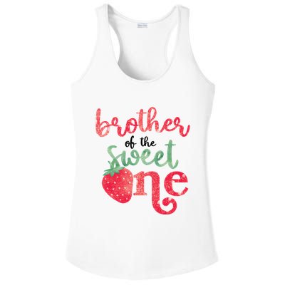 Cute Strawberry Brother Of The Sweet One Ladies PosiCharge Competitor Racerback Tank
