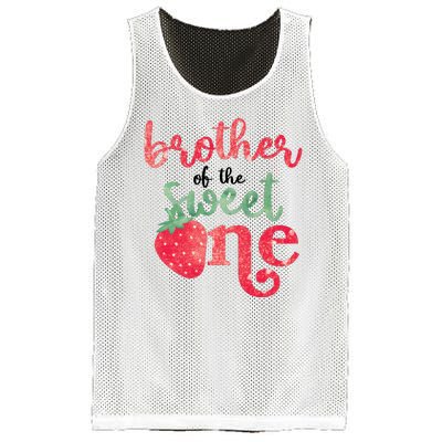 Cute Strawberry Brother Of The Sweet One Mesh Reversible Basketball Jersey Tank