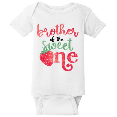 Cute Strawberry Brother Of The Sweet One Baby Bodysuit