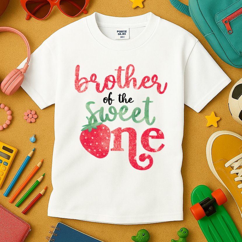 Cute Strawberry Brother Of The Sweet One Kids T-Shirt