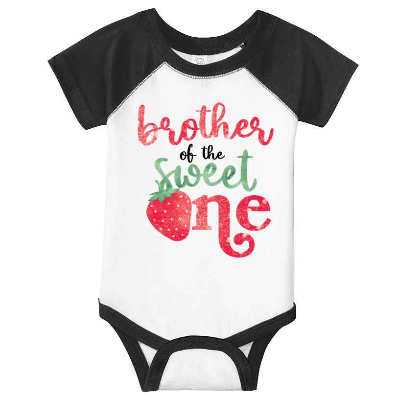 Cute Strawberry Brother Of The Sweet One Infant Baby Jersey Bodysuit