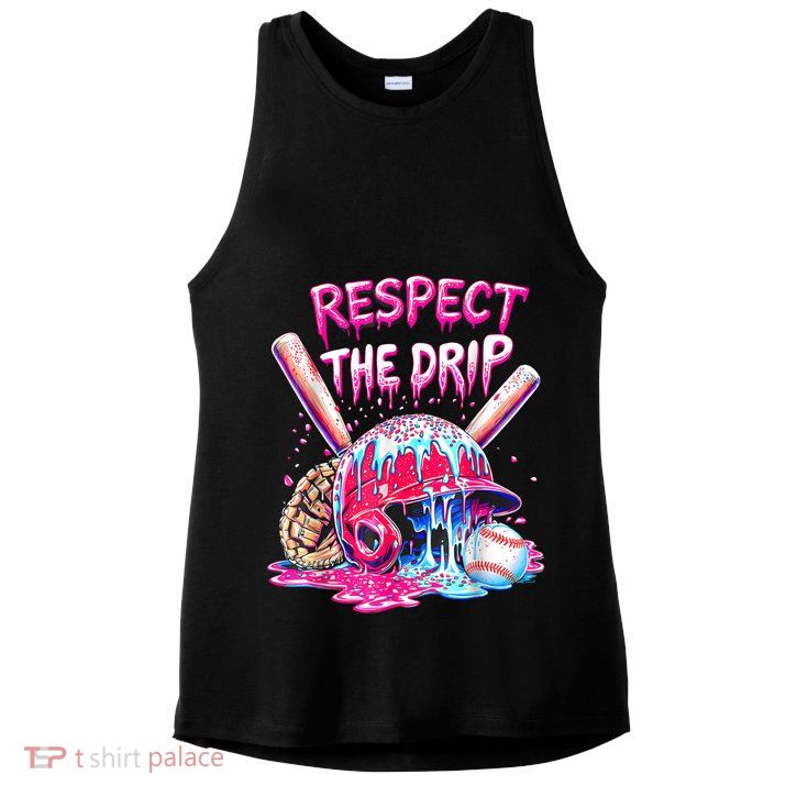 Cool Sport Baseball Home Plate Drip With Sprinkles Drip  Ladies PosiCharge Tri-Blend Wicking Tank