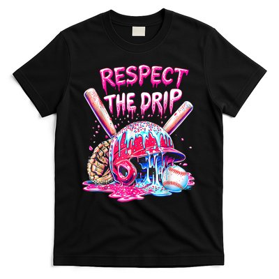 Cool Sport Baseball Home Plate Drip With Sprinkles Drip  T-Shirt